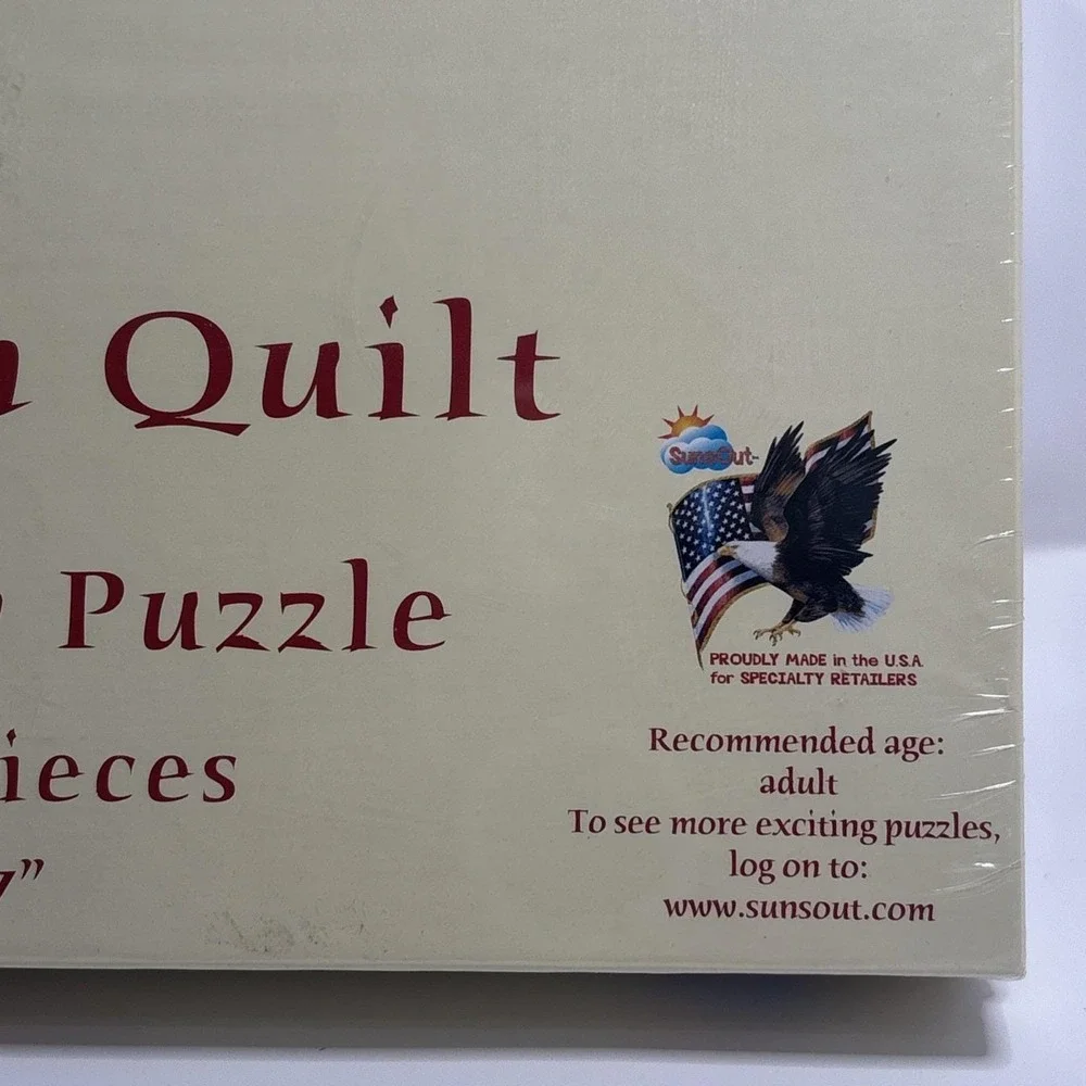 An American Quilt‎ Jigsaw Puzzle USA Map Shaped Sunsout 600 Pieces New & Sealed